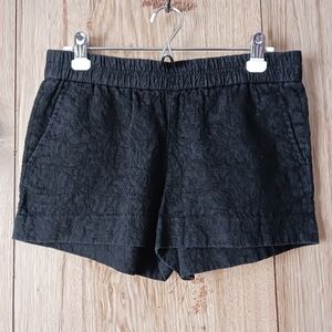 J.Crew Factory Black Jaqaurd Pull On Shorts Size Small